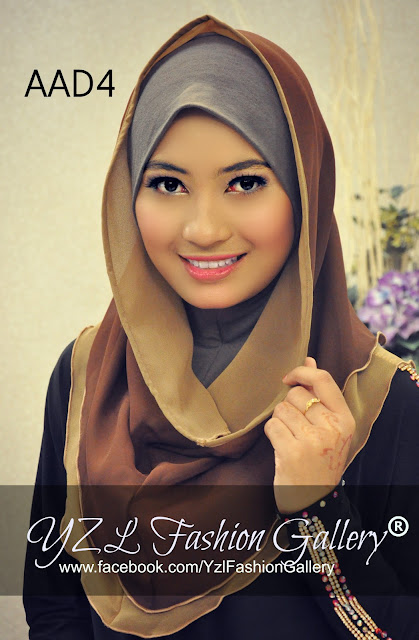 YZL FASHION GALLERY: TUDUNG CHIFFON HOODIE STYLES 2LAYER