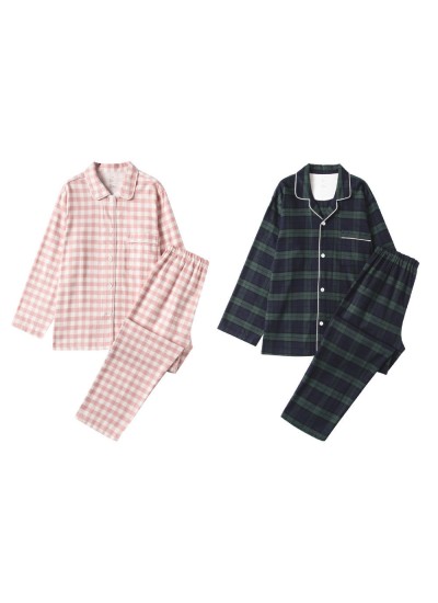 El más cómodo pijama de invierno a cuadros con precio bajo