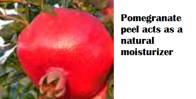 Pomegranate peel acts as a natural moisturizer