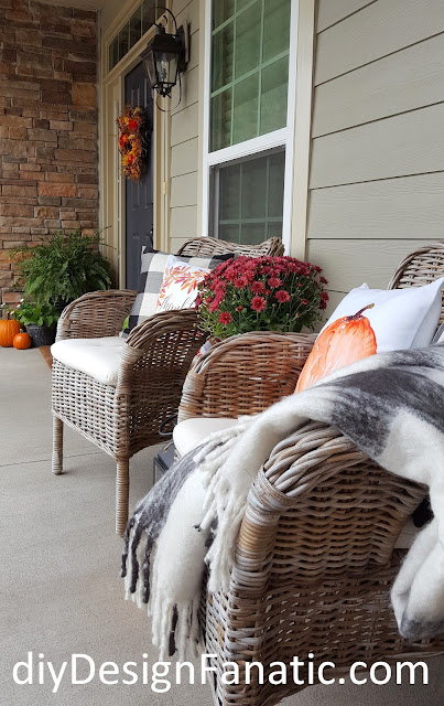 Fall, fall porch, cottage, cottage style, farmhouse, farmhouse style, Ikea, Craftberrybush,