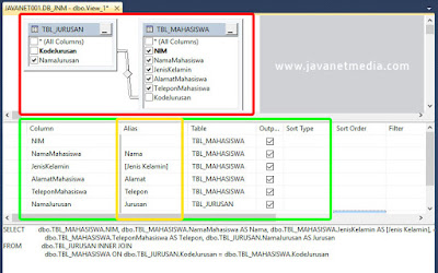 Cara Membuat Table View Pada SQL Server | Tutorial SQL Server