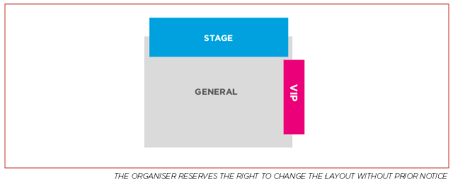 Stage and venue layout for DJ Tiesto Live in Malaysia 2013