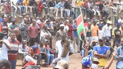 Azimio supporters at kamukunji