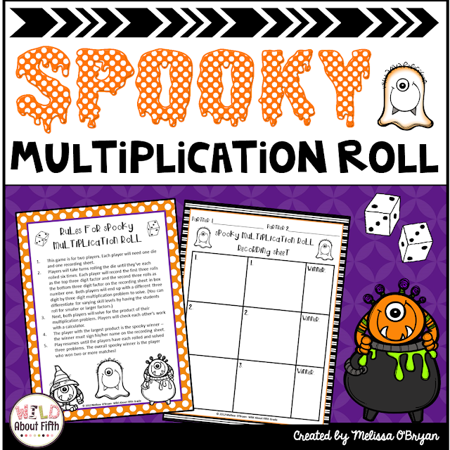 5th grade halloween math game