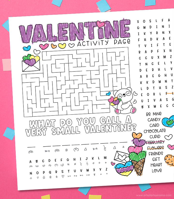 Free Printable Valentine's Day Activity Page