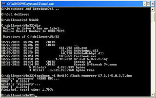 Fastboot Dell Streak 7 root flash recover finished OKAY