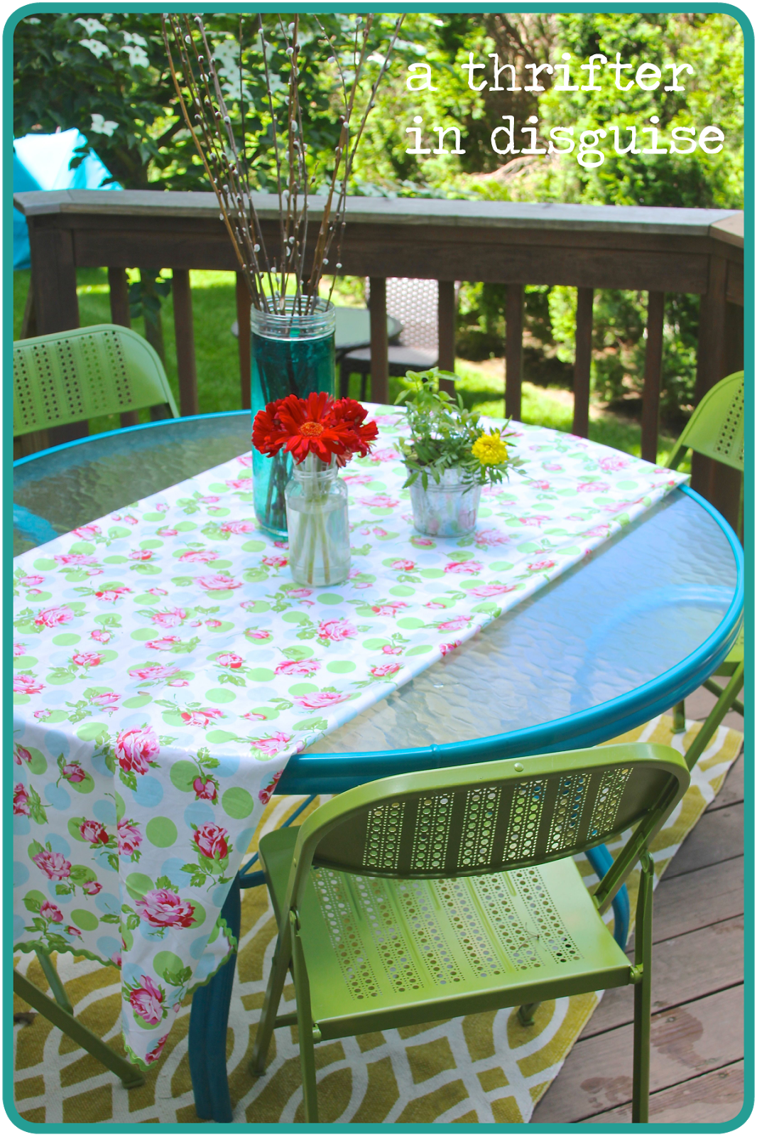 table table patio spray down painting  glass makeover me diy table painted hand patio