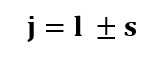 It is the formula for the total angular momentum quantum number.