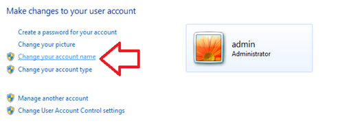 เปลี่ยนชื่อผู้ใช้ให้ windows 7
