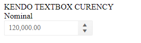 Cara Textbox input currency dengan kendo ?