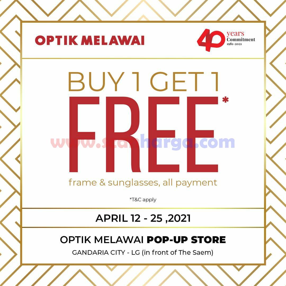 Optik Melawai POP UP STORE Promo Beli 1 Gratis 1