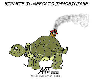 immobili, casa, edilizia, economia, mutui, satira, vignetta