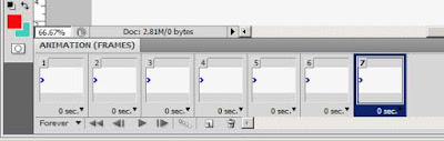 Contoh Hasil Duplikat Frame Animation 7 buah