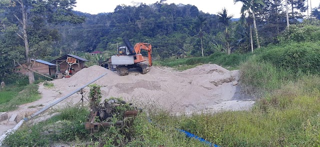 Bantaran Sungai Aek Godang Diduga Jadi Lokasi Galian C Ilegal