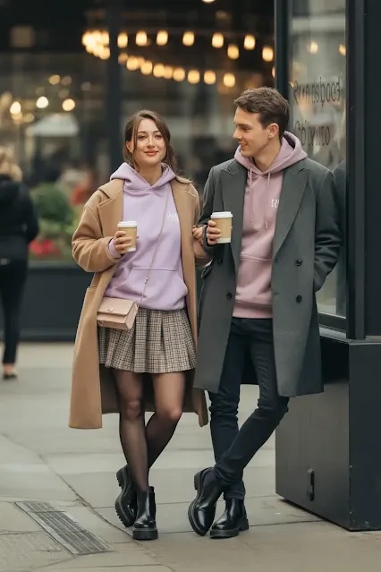 Layered Hoodie + Skirt Combo