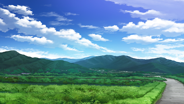 Cute Farm Field (Anime Background)