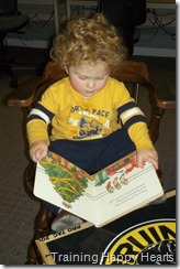 jack on library chair