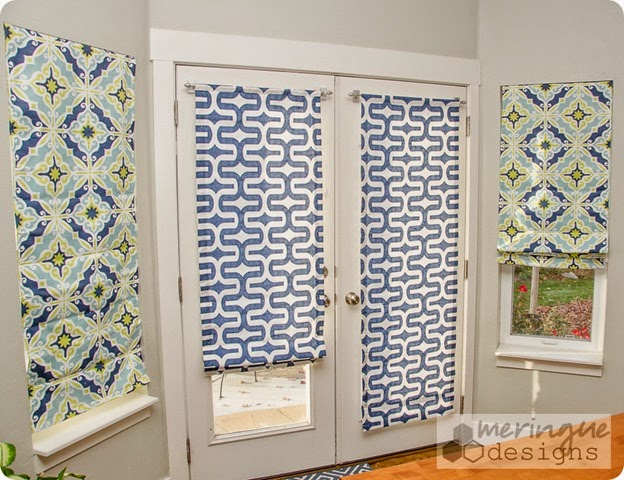 roman shades for french patio doors