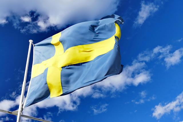 Schwedenflagge, flagge, schweden, fahne, himmel