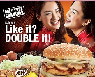 A&W Double Fortune Burger tbaekk!!