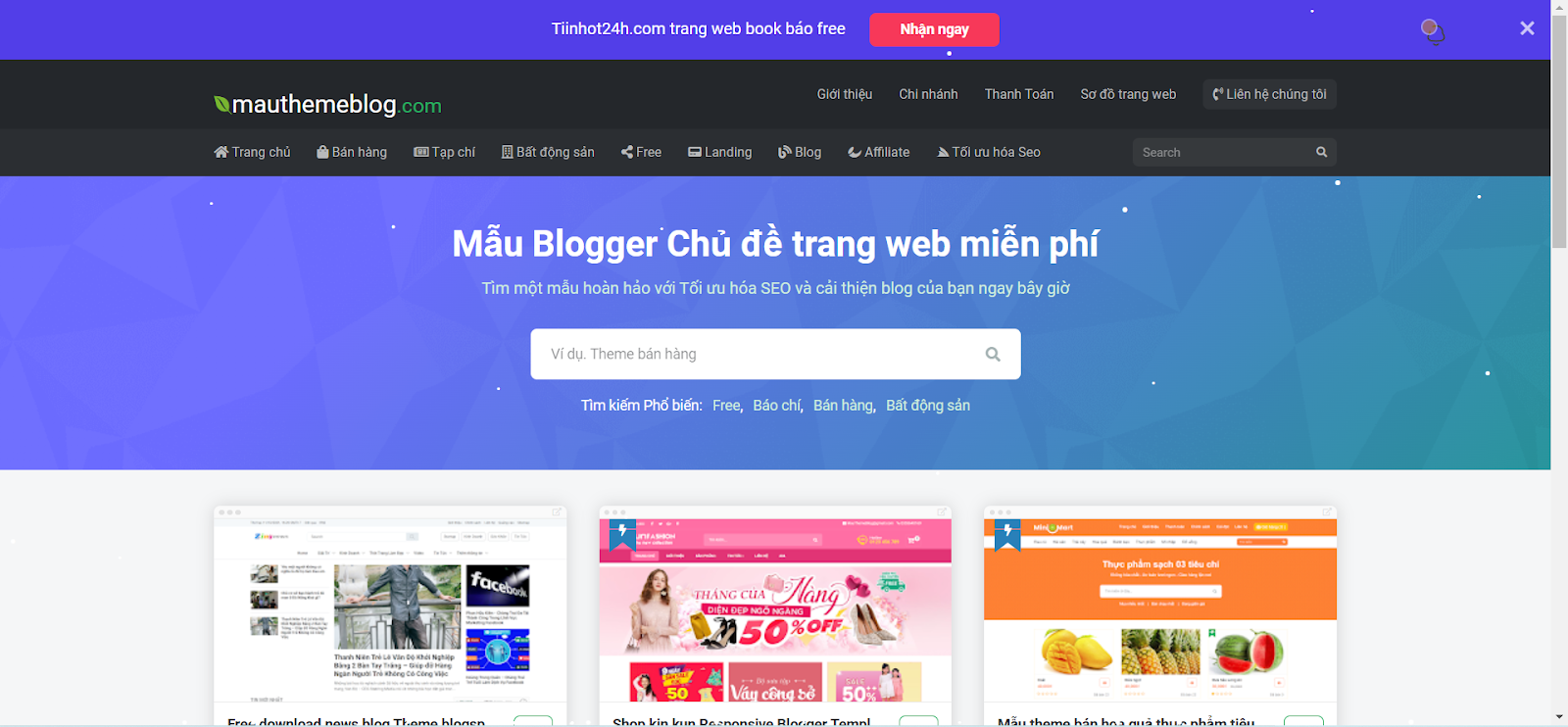 Emarket Responsive Blogger Template