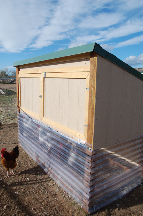 First I made the coop with a vinyl floor. Clean up is a snap.