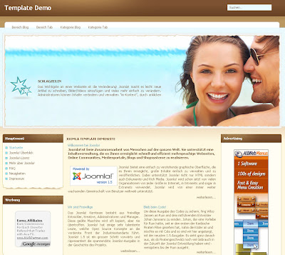 Siteground j15-187 (Summer Fun) - шаблон для Joomla 1.5