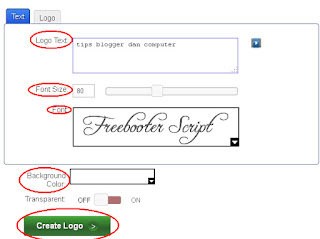 click text atau logo