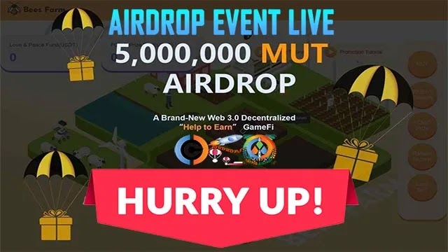 Bees Farm Airdrop of 500 $MUT Token Free