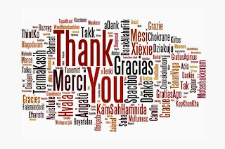 Thank You Card with Thank You in many different languages