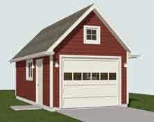  Carriage House Style 1 Car Garage Plan 288-3 by Behm Design