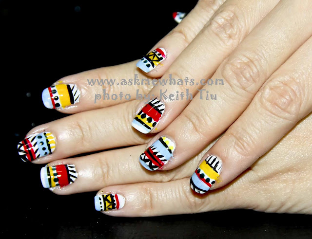 a photo of Aztec Print Inspired Nail Art Tutorial