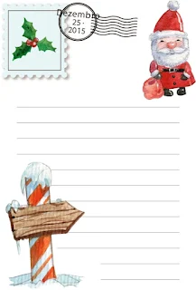 Free Printable Papers for Santa´s Card 