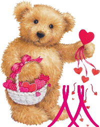 Osito con Abecedario y Cesta con Corazones. Bear with Hearts Abc.