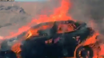 vídeo incendio coche  Playa del Inglés, Gran Canaria