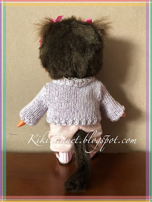 kiki monchhichi poupée doll handmade fait main tricot knitting vêtement fashion création