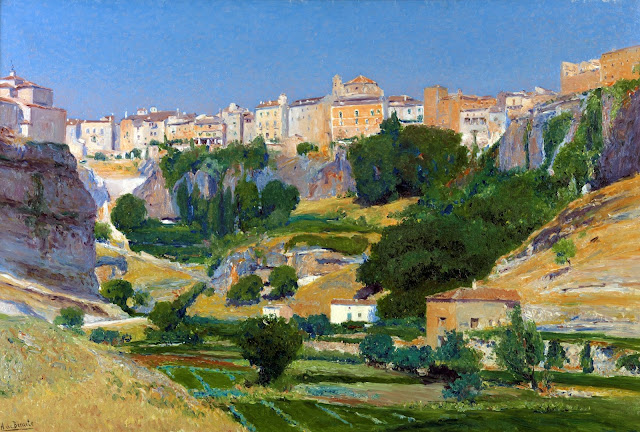 Las huertas (Cuenca), Aureliano de Beruete y Moret, Paisajistas españoles, Paisajes de Aureliano de Beruete, Pintor español, Pintores de Madrid, Aureliano de Beruete, Pintores Madrileños, Pintura española