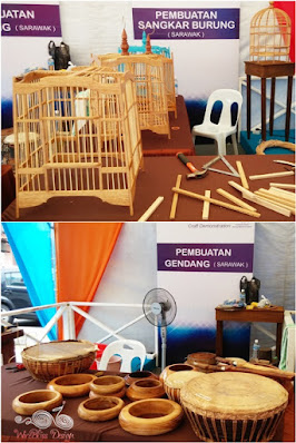 Bird cage and drums at Sarawak Craft Festival 2015