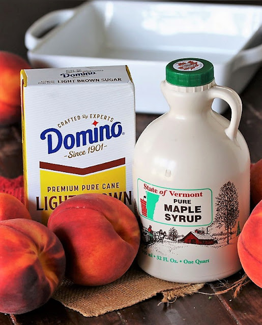 Maple Baked Peaches Ingredients Image