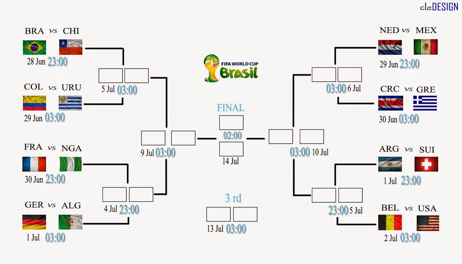 Jadwal Pertandingan 16 Besar Piala Dunia