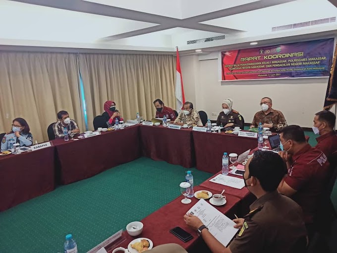 PENERAPAN KEADILAN RESTORATIF BAGI PELAKU DEWASA, BAPAS MAKASSAR TURUT DALAM RAPAT KOORDINASI