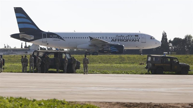 Libya passenger jet hijacked with 118 onboard, diverted to Malta 