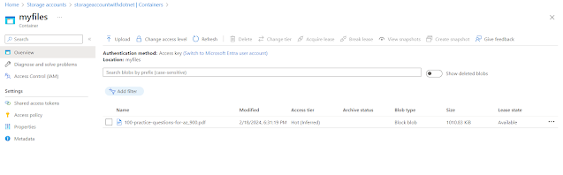 Integrating Azure Blob Storage with .NET - YogeshHadiya.in