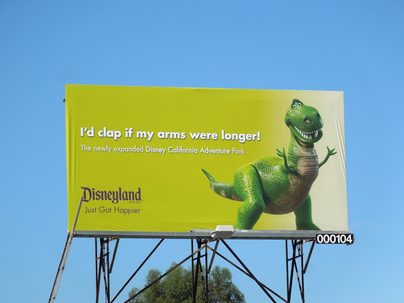 Toy Story Rex Disneyland billboard