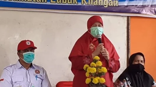 Harneli Mahyeldi Serahkan Bantuan Untuk Warga yang Terdampak Covid-19