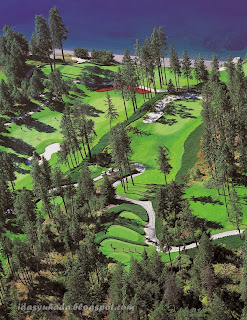 Padang Golf Terapung Di Coeur d'Alene Resort 