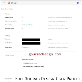 Edit Gourab Design User Profile