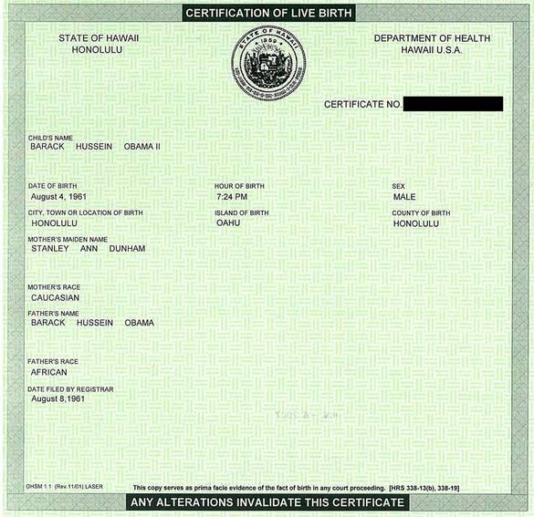 obama birth certificate. irth certificate obama. will