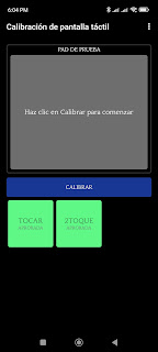 Calibrador de pantalla tactil