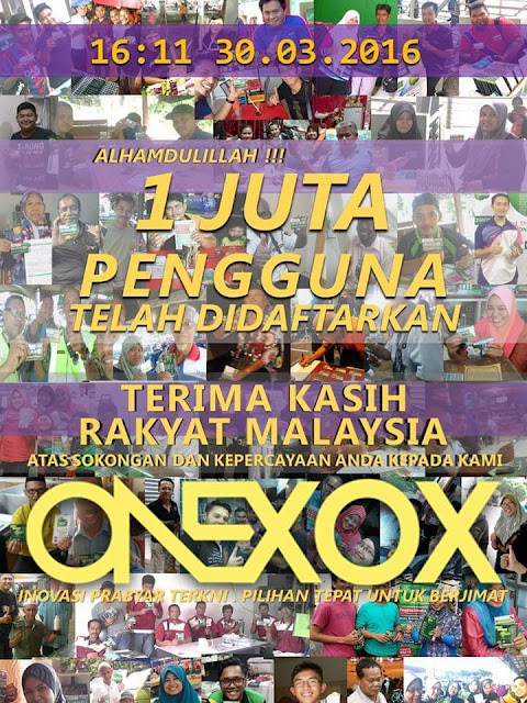 1 juta pelanggan Onexox